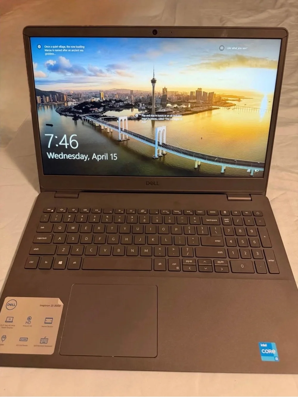 Dell Laptop in Dark Gray with Full Keyboard